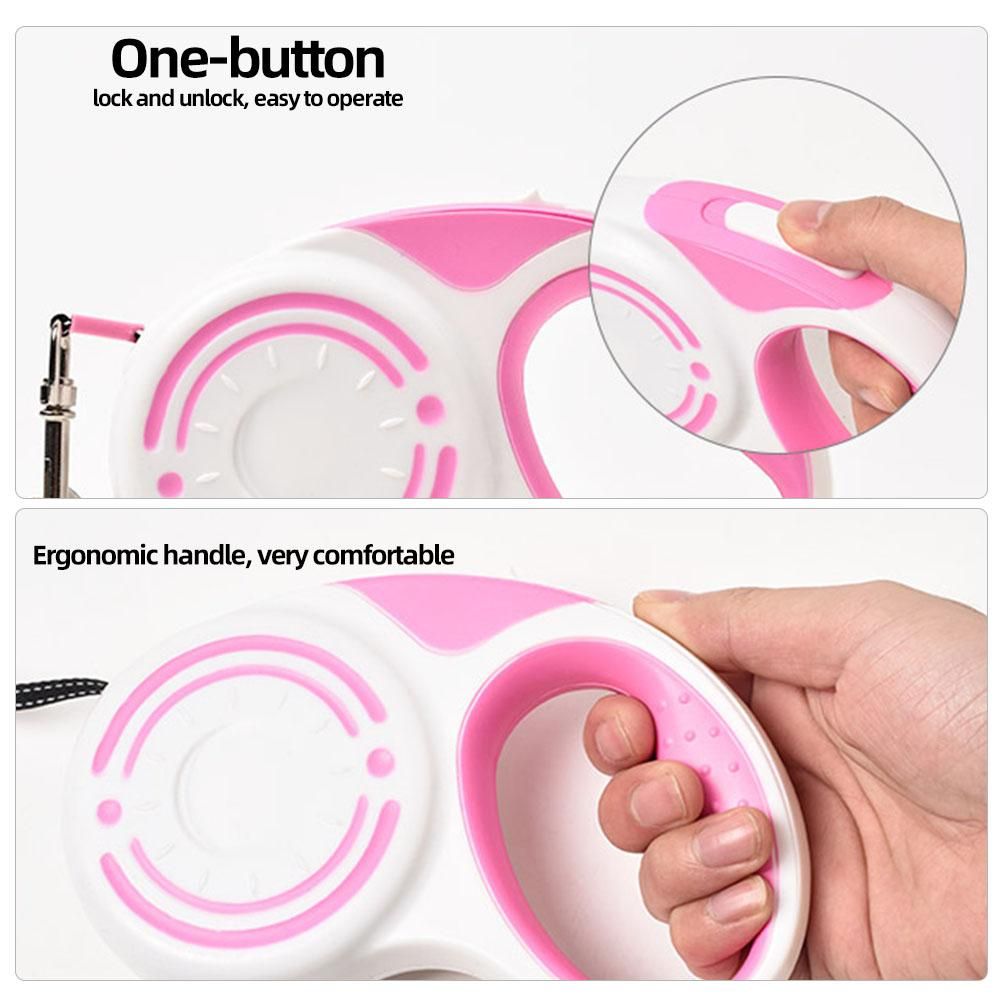 Retractable Dog Leash Pet Leash Adjustable Outdoor Walk Pet Leash for Dogs