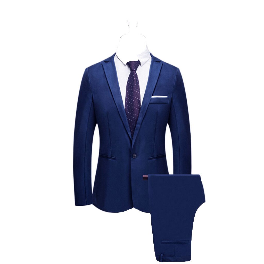 Men Suits Formal Business Wedding Suit Set / Male Blazers Jackets Pants Trousers Dress Waistcoat Black