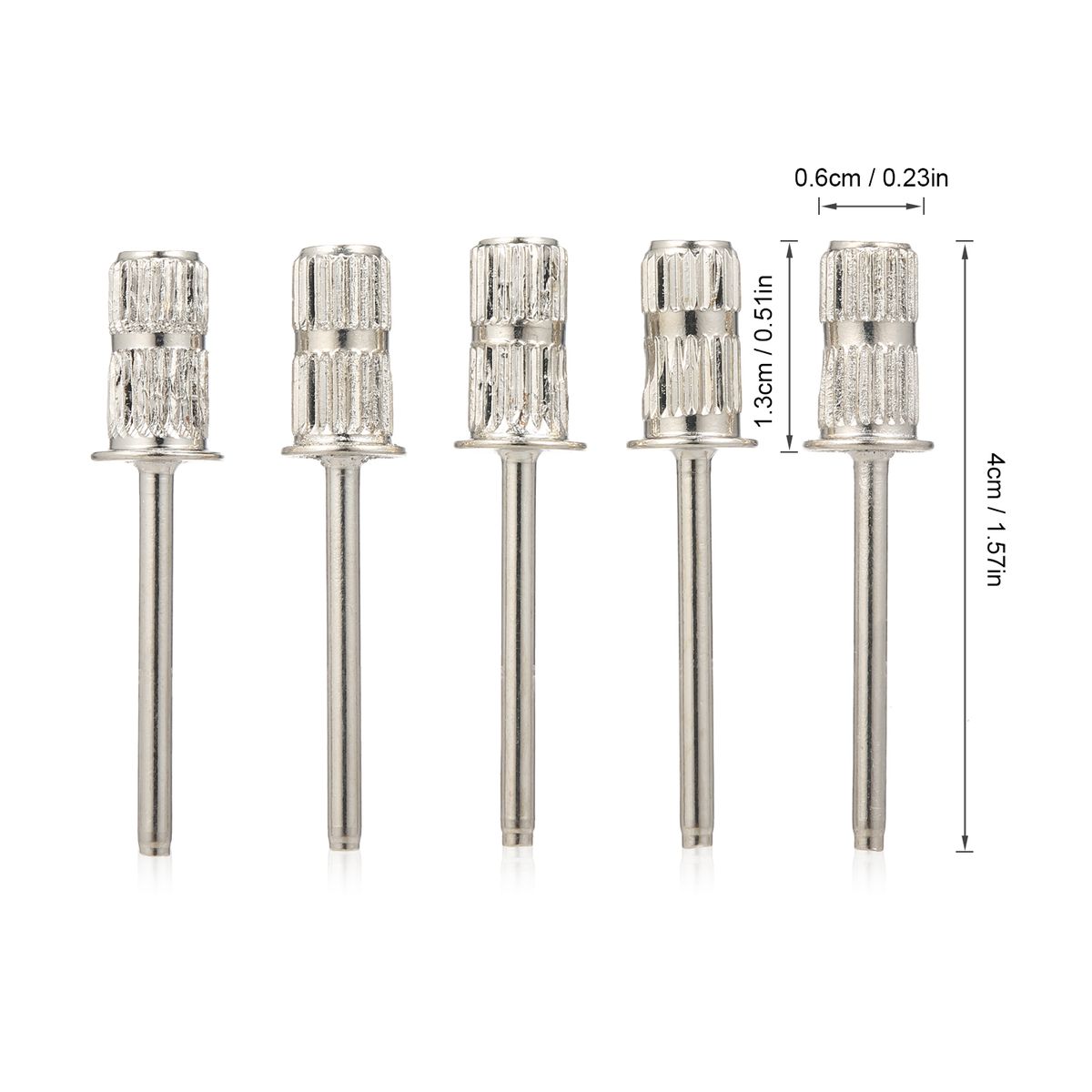 5PCS Nail Sanding Bands Mandrel Holder Emery Rod Nail