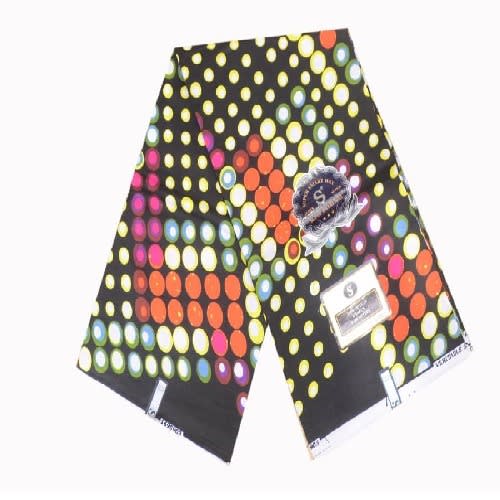 Nigerian Made Cotton Hollandis - 6 Yards - Black
