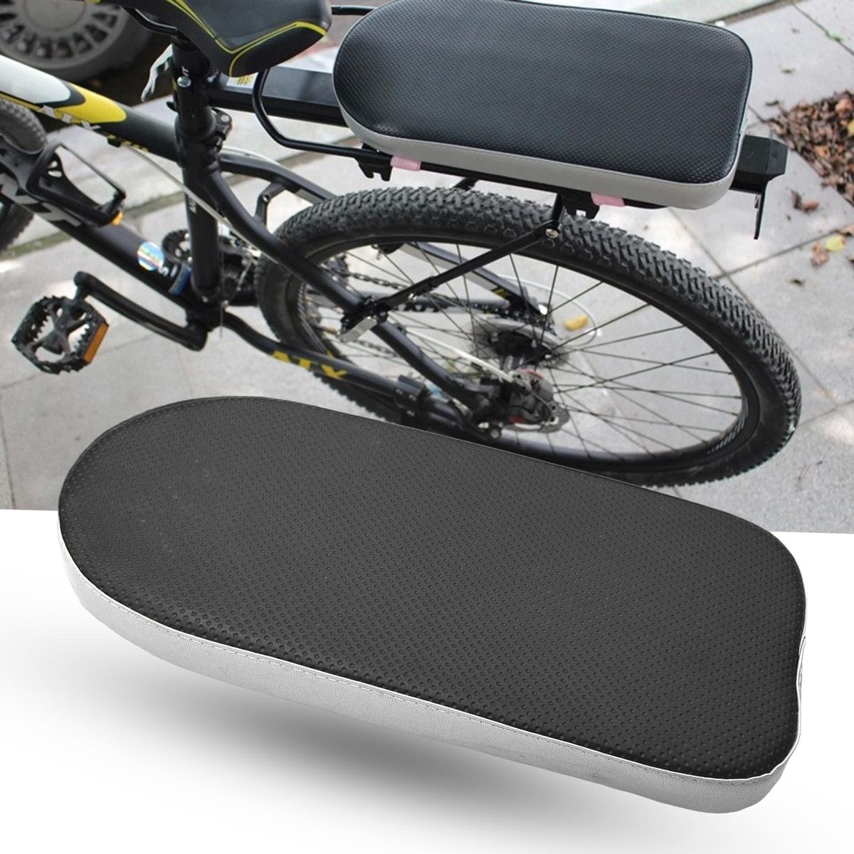 Bicycle Back Seat Cushion Buckles Bike Seat Plate Black