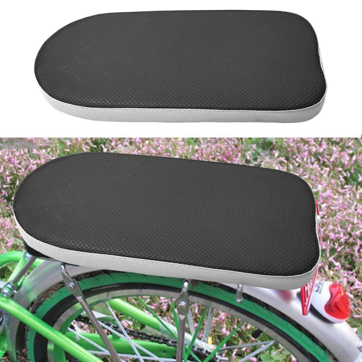 Bicycle Back Seat Cushion Buckles Bike Seat Plate Black