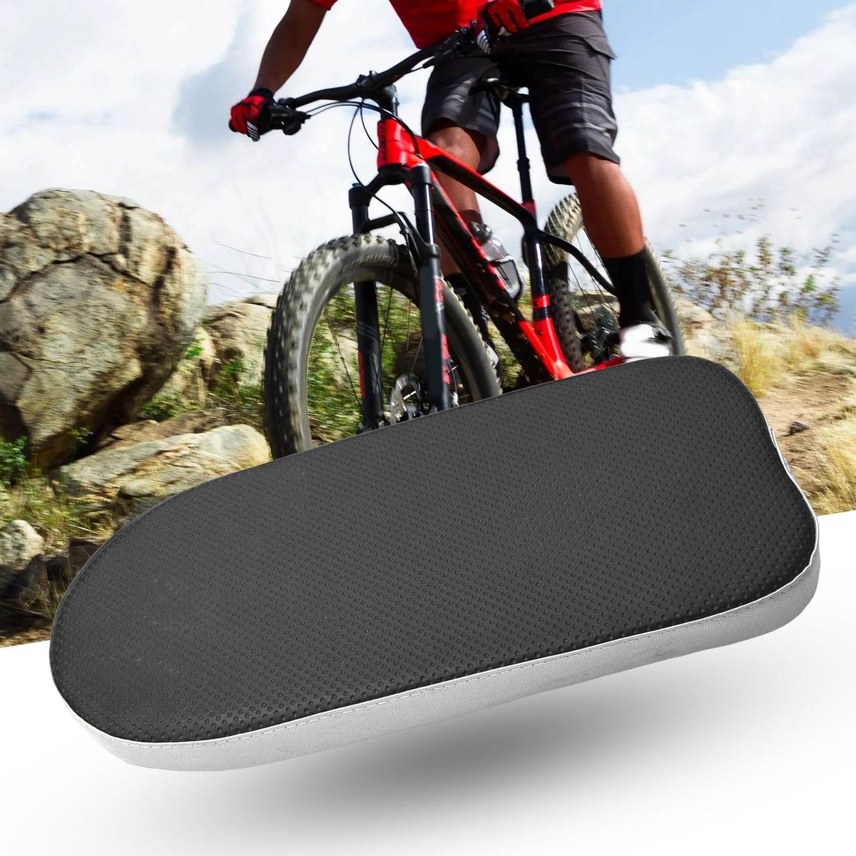 Bicycle Back Seat Cushion Buckles Bike Seat Plate Black