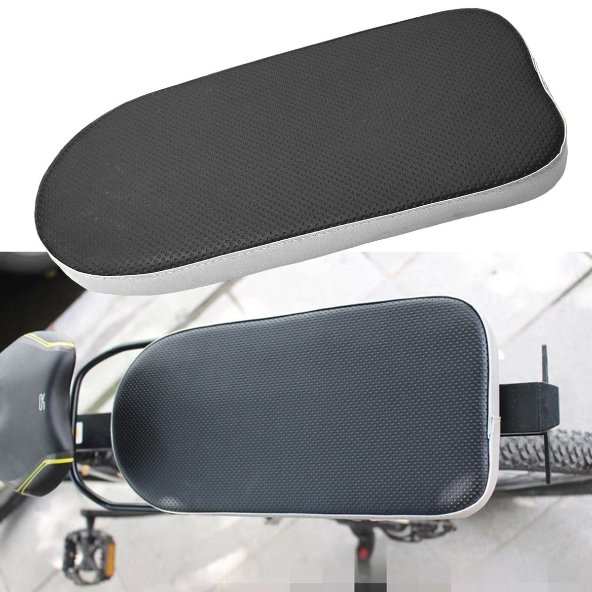 Bicycle Back Seat Cushion Buckles Bike Seat Plate Black
