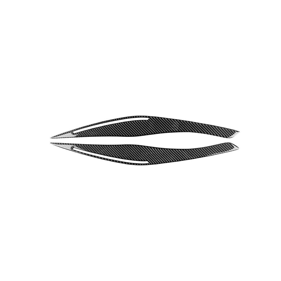 1 Pair Carbon Fiber Car Lamp Eyebrow Decorative Sticker For BMW E90 / 318i / 320i / 325i 2009-2012