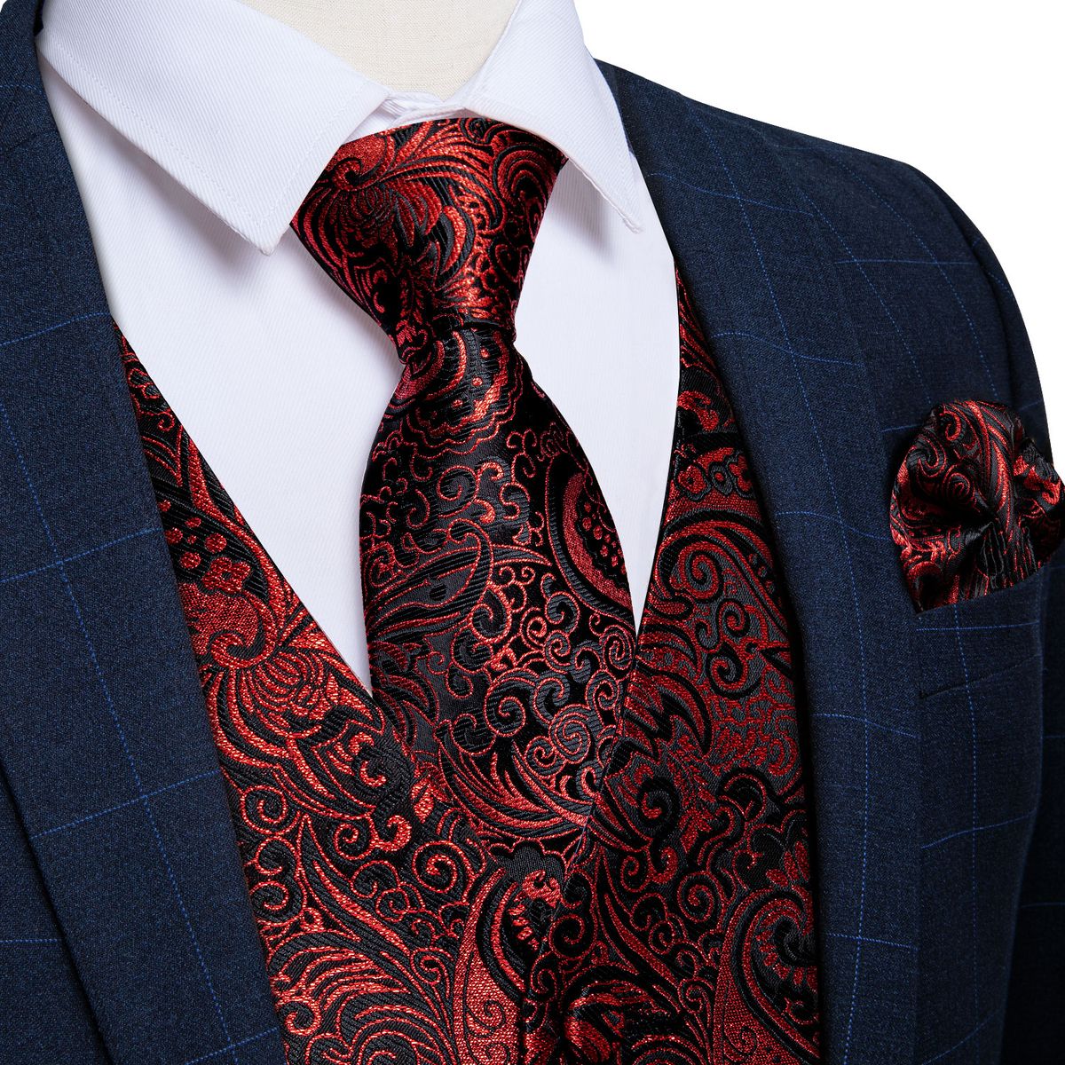 (MJ-0127)New Men's Silk Vests Formal Dress Suit Vest Tie Set For Wedding Male Satin Burgundy Red Waistcoat Sleeveless Jacket Casual Top WAR