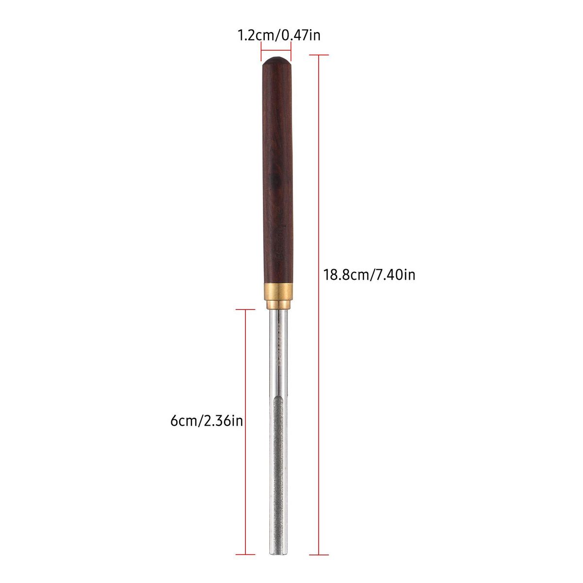 Baroque Guitar Fret Crowning File Fret Repairing Tools with 4 Size Edges Narrow/Medium/Wide Notch Edges and Flat Edges Wood Handle Luthier Tools for Guitars Ukuleles Bass Banjo Mandolin