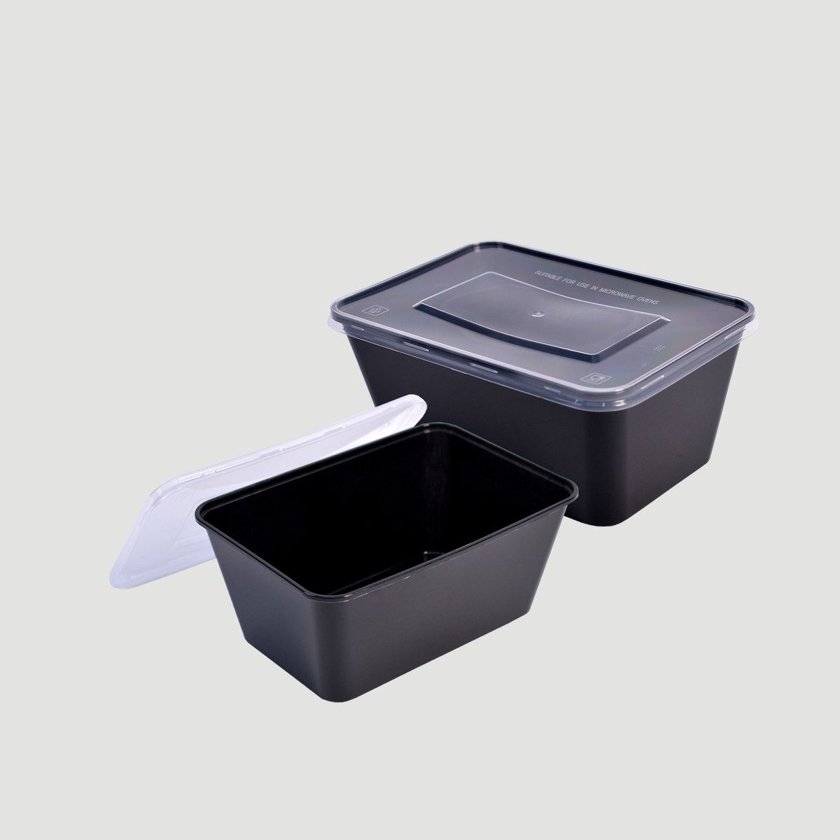 1000 Ml Container Black Bottom Including Trans Cover (TK)
