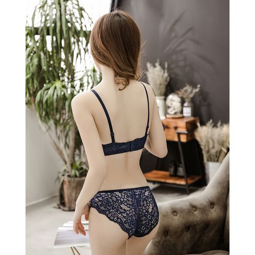 1 Pcs Lady Lace Floral Embroidered Push-Up Wireless Adjustable Strap Bra