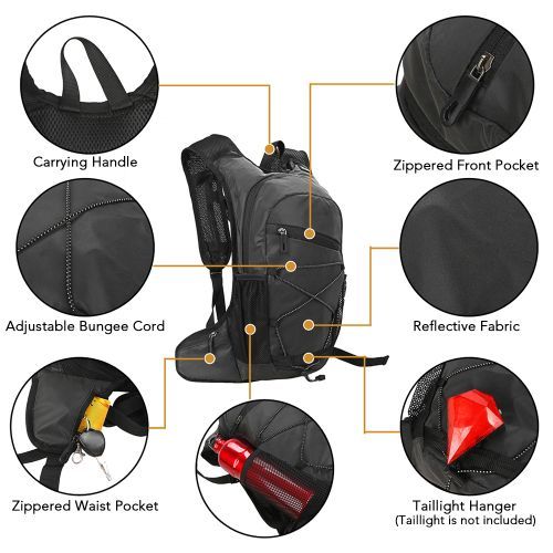 8L High Visibility Reflective Cycling Hydration Backpack