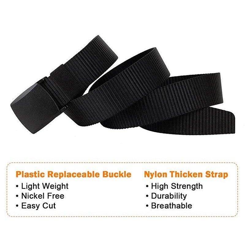 Men Automatic Buckle Nylon Belt Outdoor Hunting Multifunctional Tactical Canvas Belt
