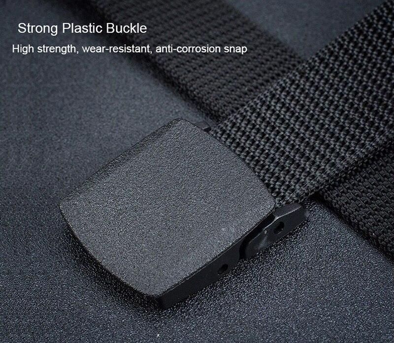 Men Automatic Buckle Nylon Belt Outdoor Hunting Multifunctional Tactical Canvas Belt