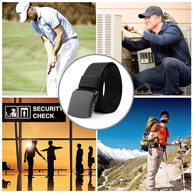 Men Automatic Buckle Nylon Belt Outdoor Hunting Multifunctional Tactical Canvas Belt