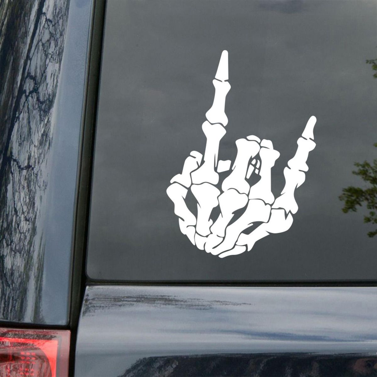 2 PCS Waterproof Skeleton Hand Sticker Vinyl Decal Window Bumper Sticker for Car Hood, Window, Truck, SUV