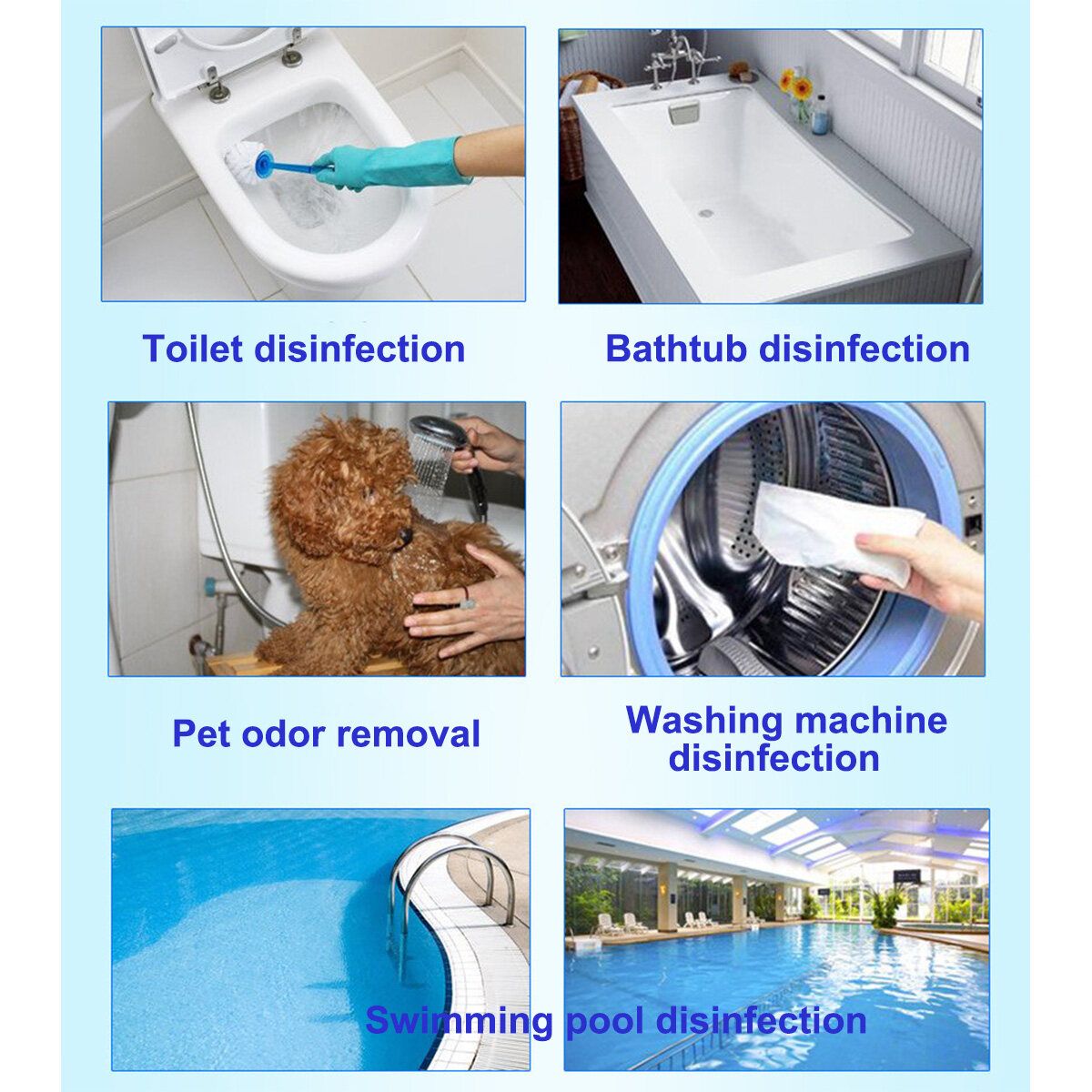 500pc Multifunctional Cleaning Chlorine Tablet For Hot Tub Swimming Pool Cleaner
