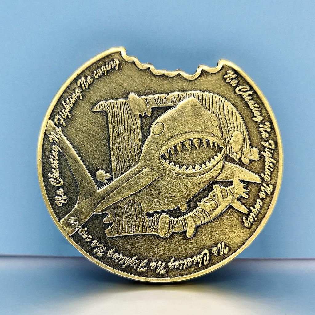 White Shark Shaped Abmormal Shape Coin Collection Antique Coin