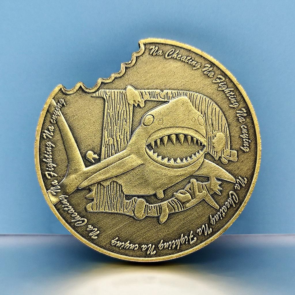 White Shark Shaped Abmormal Shape Coin Collection Antique Coin