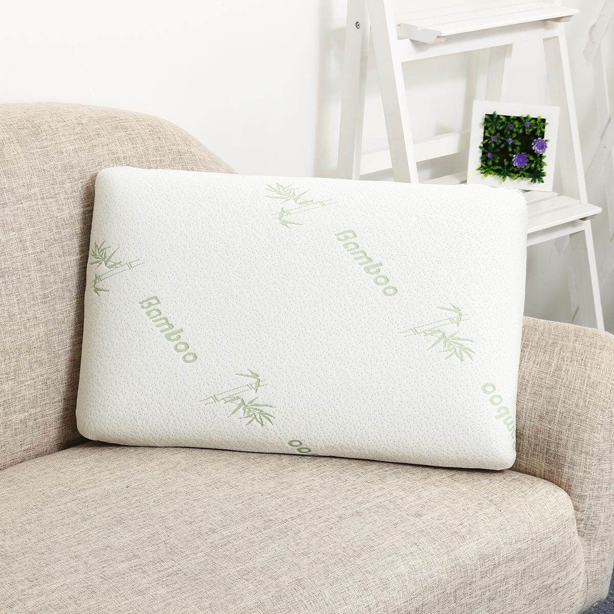Bamboo Fabric Pillow Memory Foam Filler Relief Antibacterial Anti-Mite
