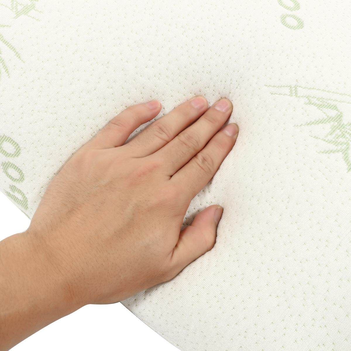 Bamboo Fabric Pillow Memory Foam Filler Relief Antibacterial Anti-Mite