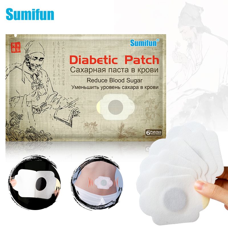 6pcs/bag Blood Diabetes K03201 Herbs Sumifun Glucose Diabetic Content Natural Plaster Stabilizes Sugar Balance Patch