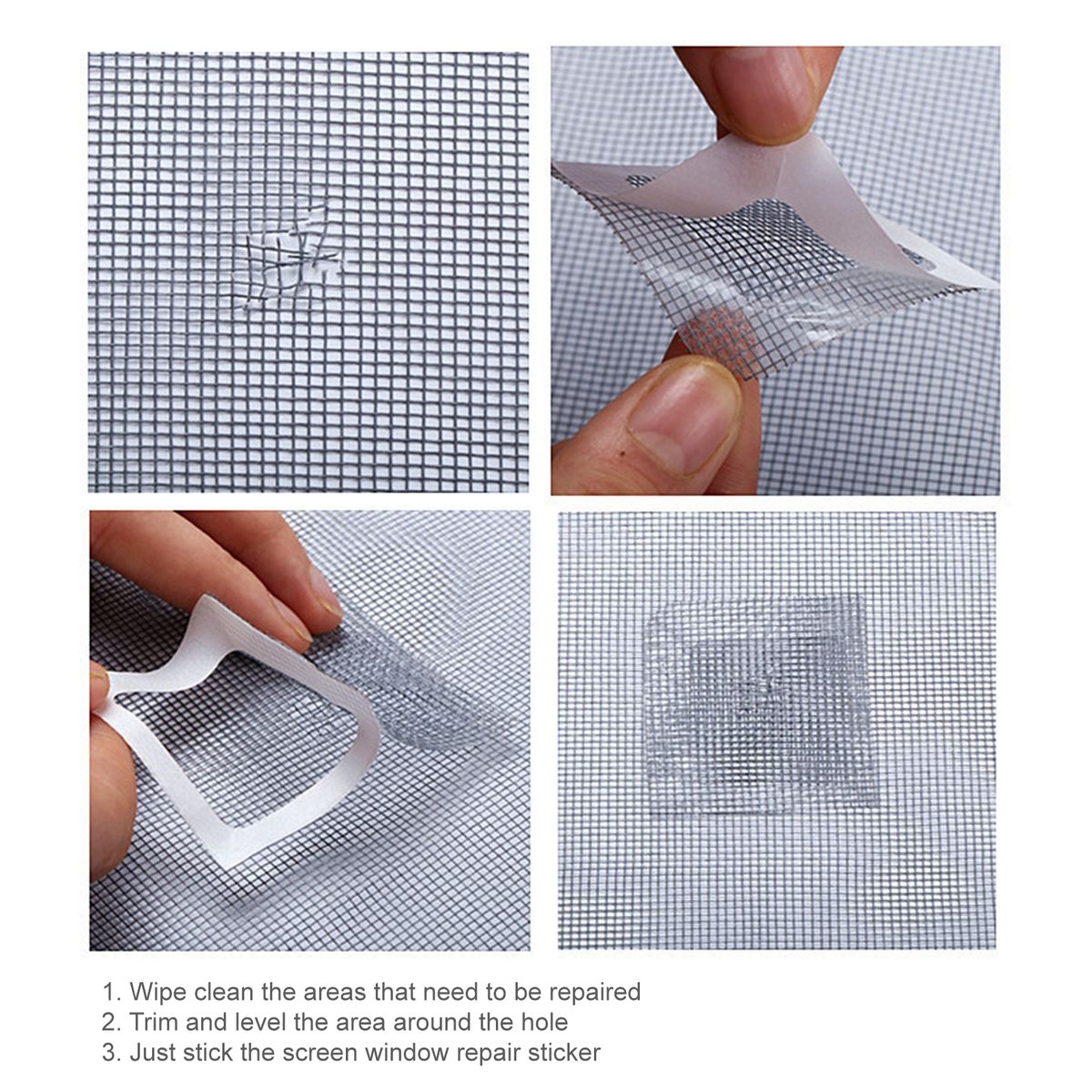 10PCS Window Screen Repair Kit Tape 4 X 4 Inch Strong