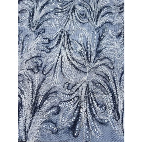 Tulle Fabric Lace - 5 Yards - Black & White