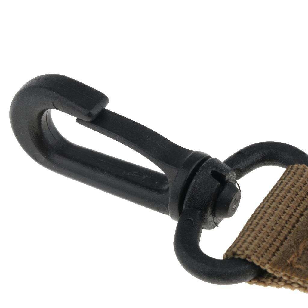 Nylon Key Hook Webbing Molle Buckle Hanging Belt Carabiner Clip Khaki
