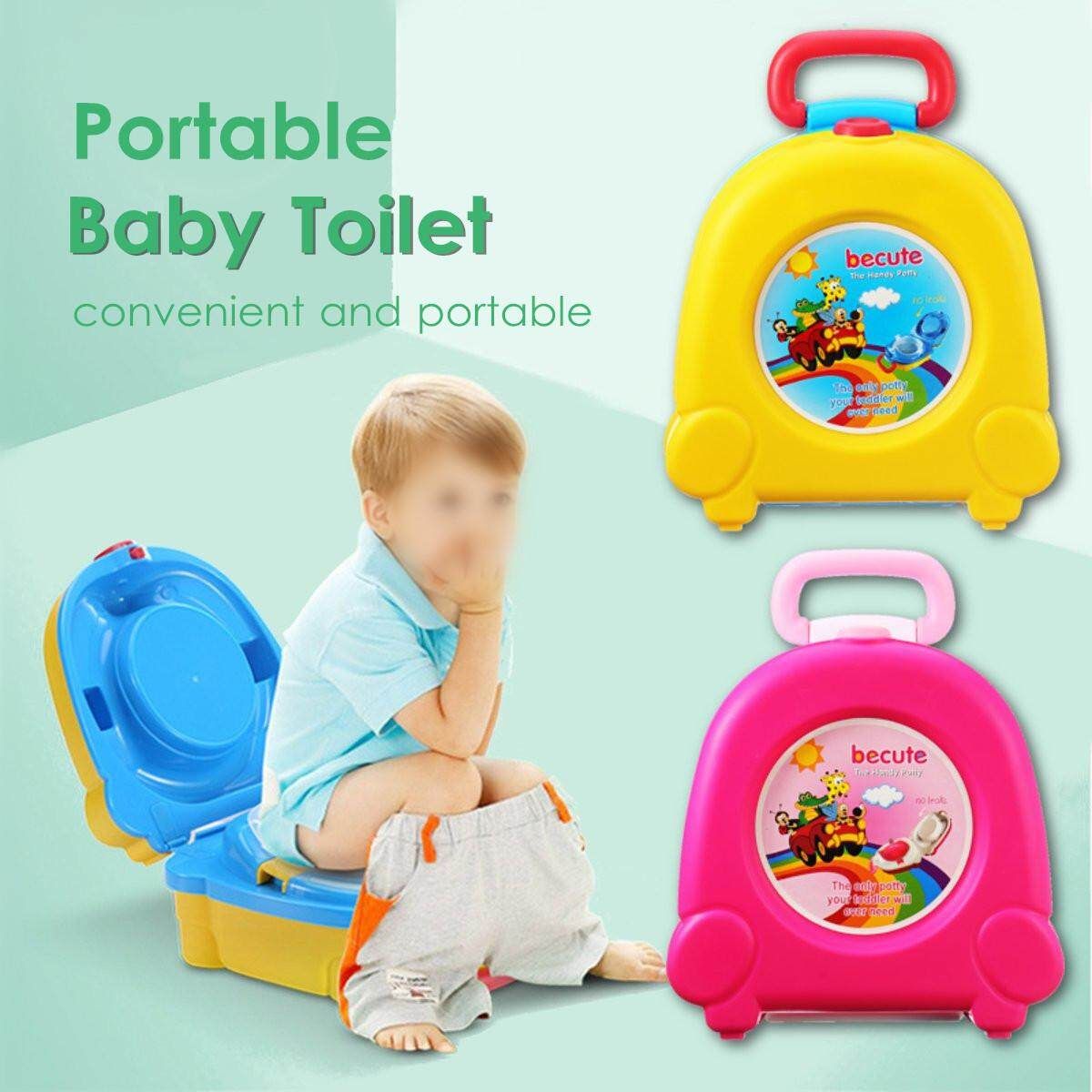 Portable Kids Children Baby Toddler Toilet Urinal Training Potty Trainer Seat Pink