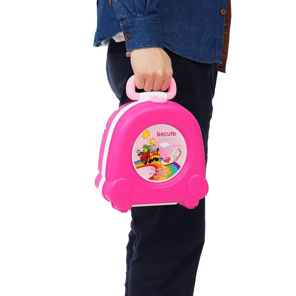 Portable Kids Children Baby Toddler Toilet Urinal Training Potty Trainer Seat Pink