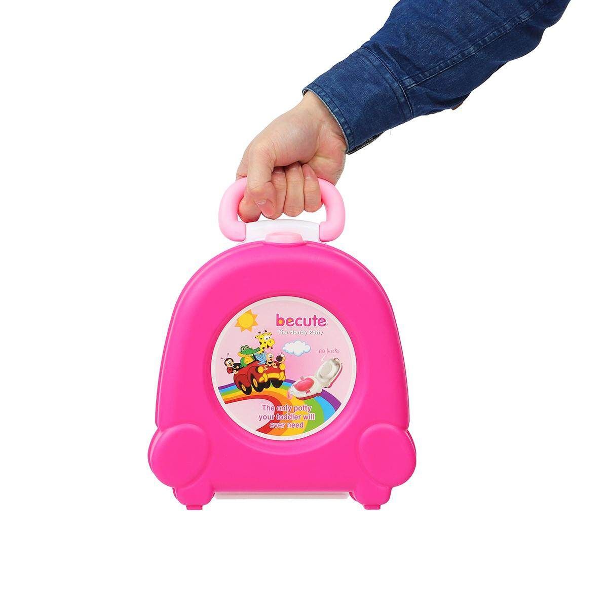 Portable Kids Children Baby Toddler Toilet Urinal Training Potty Trainer Seat Pink