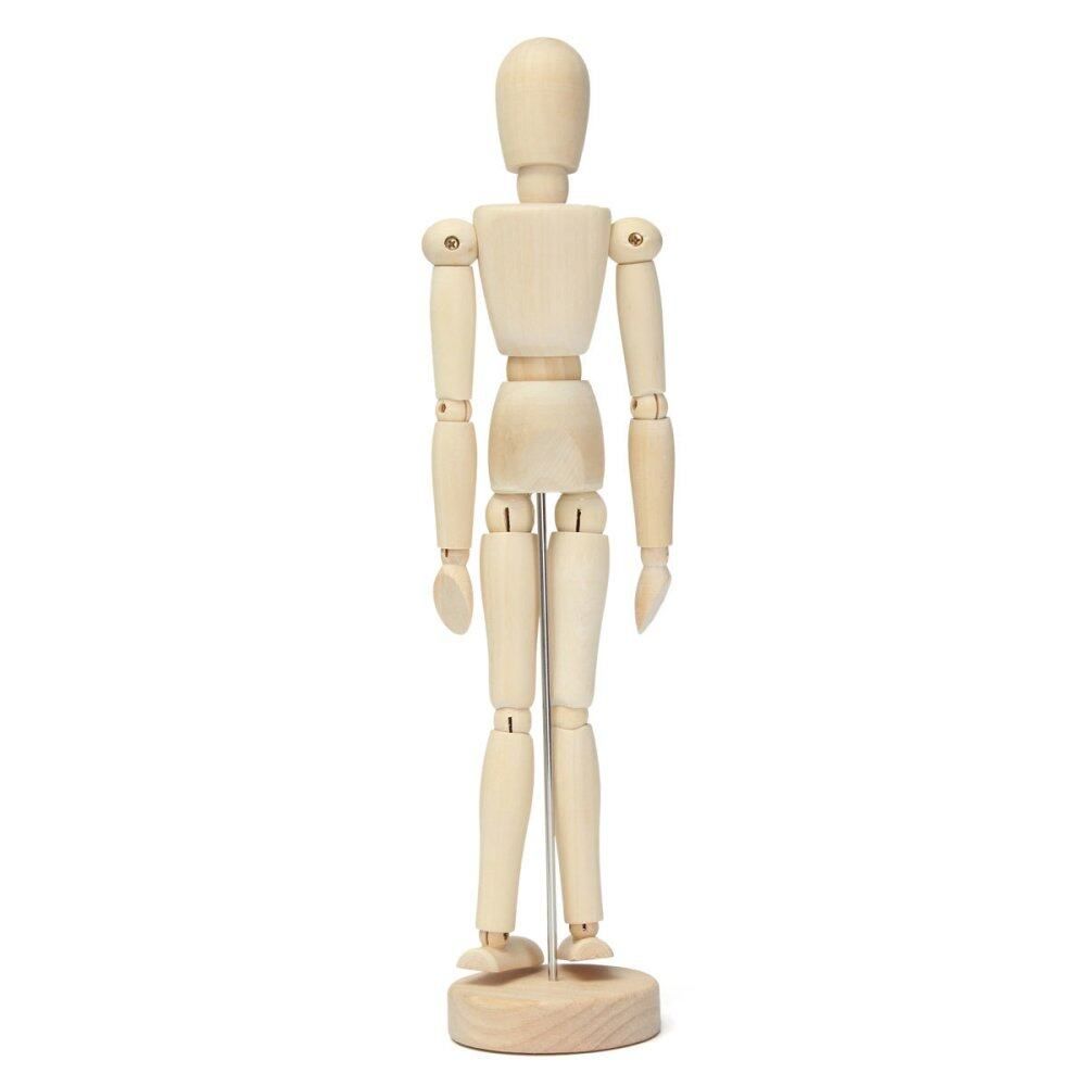Wooden Figure 12" Unisex Manikin Mannequin Human Artist Drawing Sketching Model