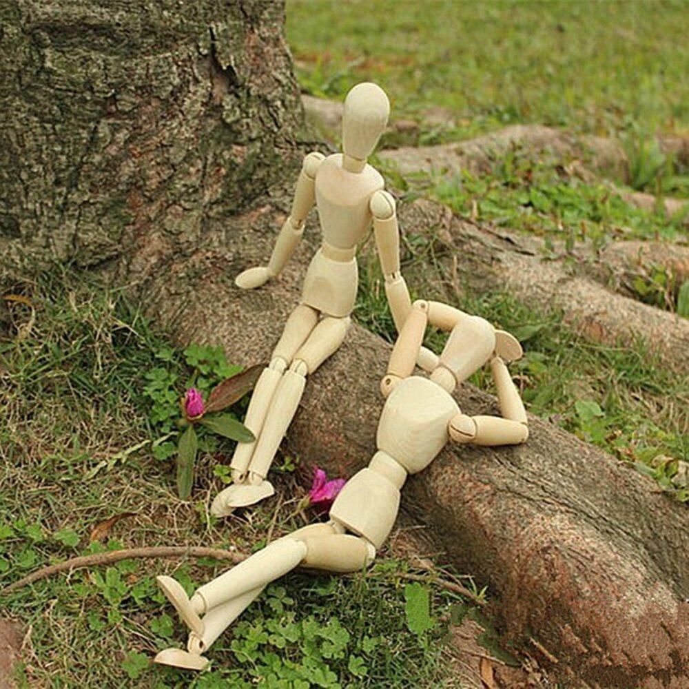 Wooden Figure 12" Unisex Manikin Mannequin Human Artist Drawing Sketching Model