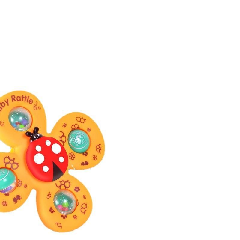 Children's sucker spinner toy baby cartoon rattle can bite 1-2 years old early teaching baby fingertip gyro 3 sucker spinners*/