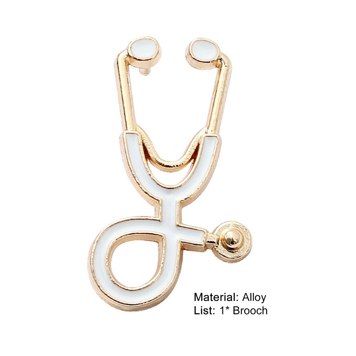 Lapel Pin Cartoon Stethoscope Smooth Edge Lapel Pin G