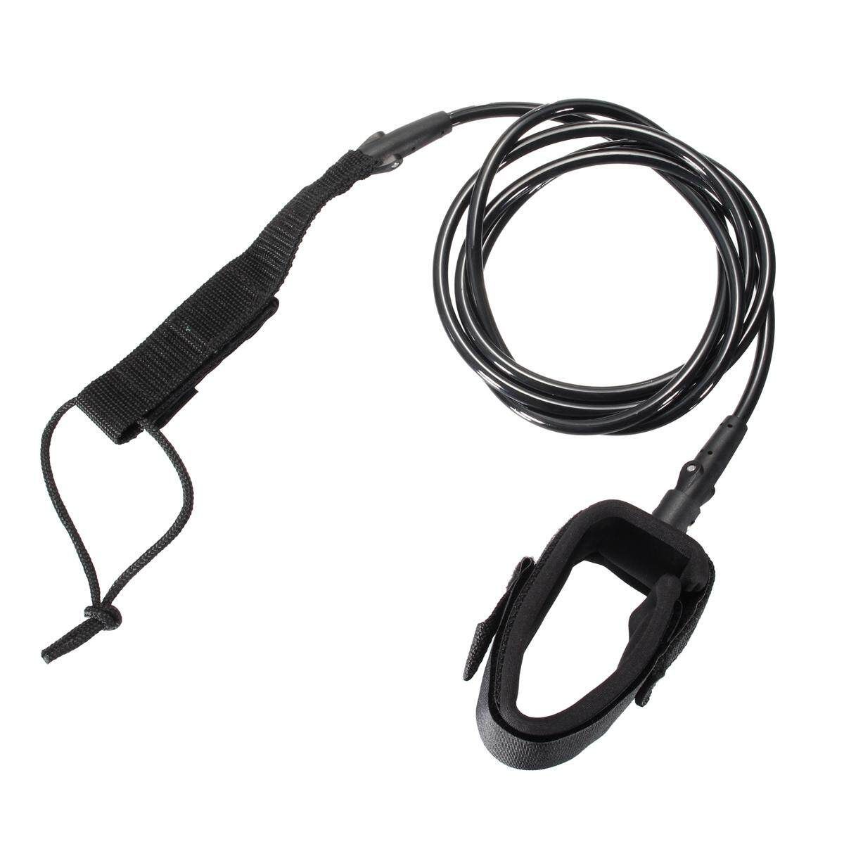 3PCS Surfboard Leash Surfing String Lep Rope Ankle Cuff Swivel Cord Calf Various Size Black