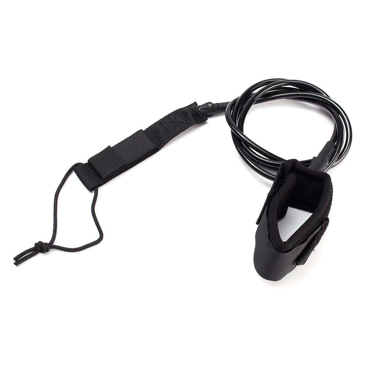 3PCS Surfboard Leash Surfing String Lep Rope Ankle Cuff Swivel Cord Calf Various Size Black