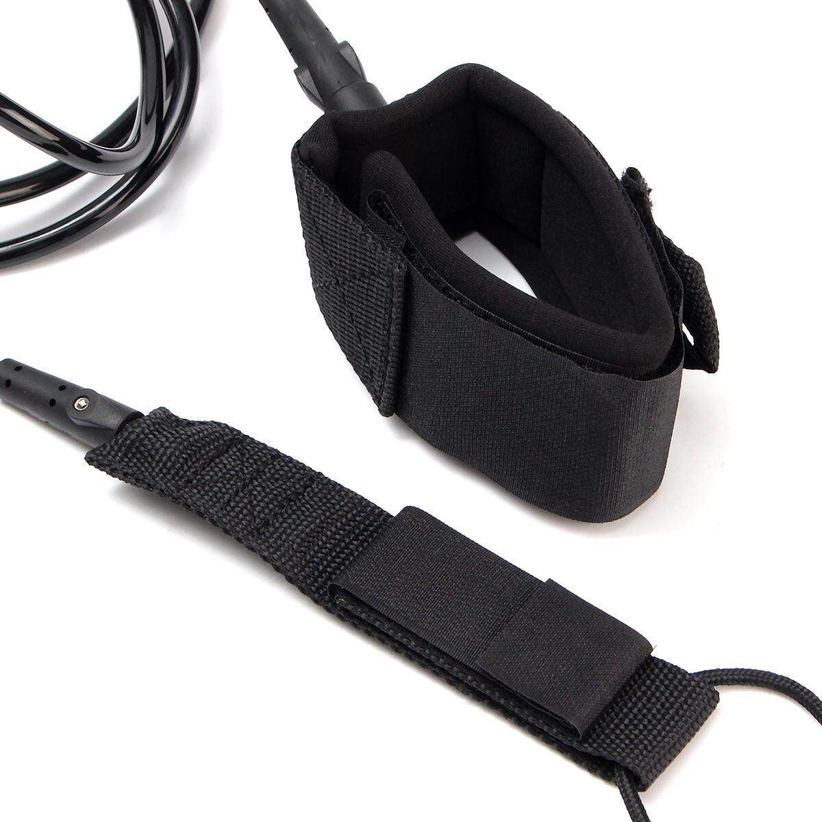 3PCS Surfboard Leash Surfing String Lep Rope Ankle Cuff Swivel Cord Calf Various Size Black