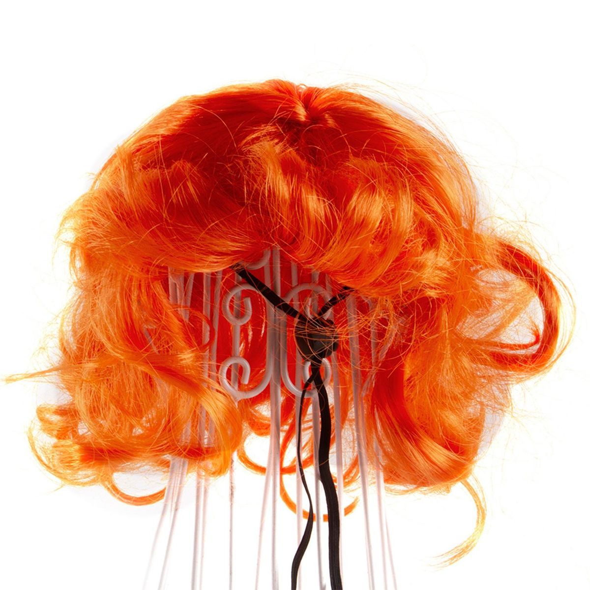 Cosplay Dog Wig Vibrant Pet Wig Colorful Dog Cat Costume for Parties Orange