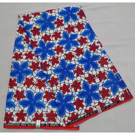 White, Blue And White Selection Wax - 6 Yards