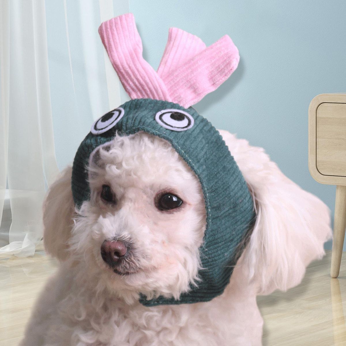 Pet Headgear Cute Puppy Dog Cat Headwear Green