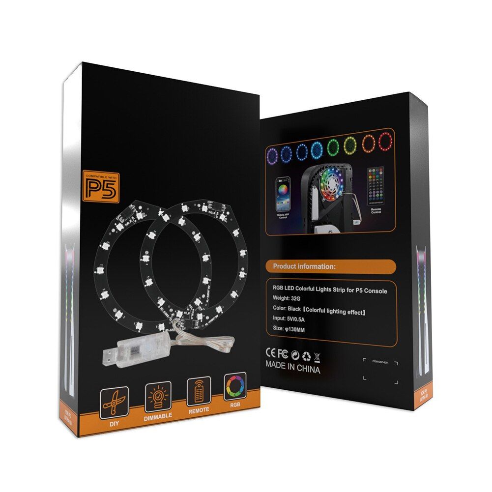 For PS5 Game Console Atmosphere Light RGB LED Light Strip