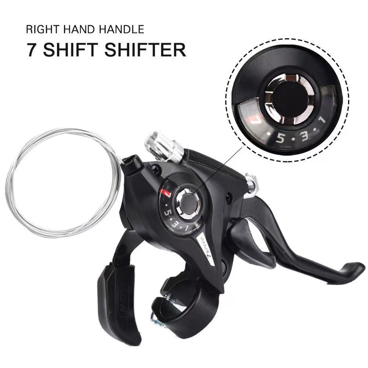 Bike Gear Shifter Rust Resistant Trigger Shifter 7