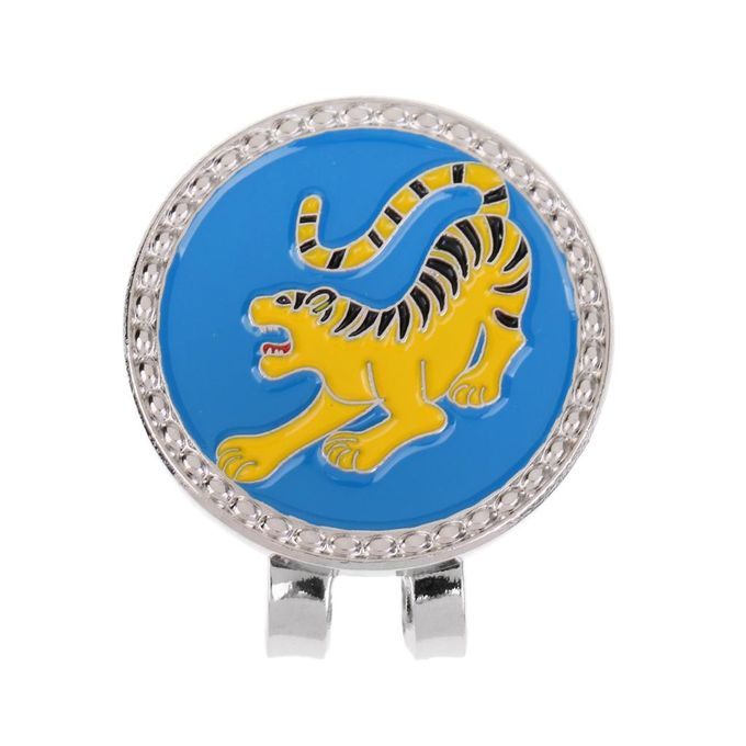 Portable Mini Chinese Zodiac Magnetic Golf Hat Clip With Ball Tiger