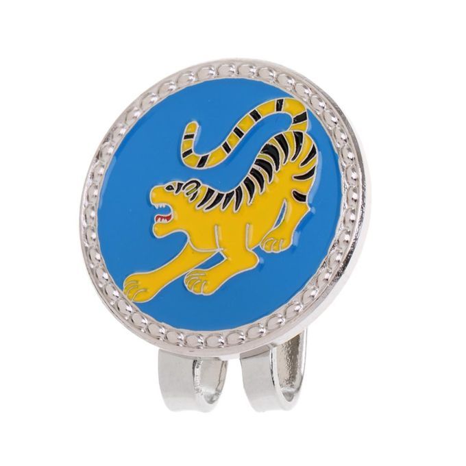 Portable Mini Chinese Zodiac Magnetic Golf Hat Clip With Ball Tiger