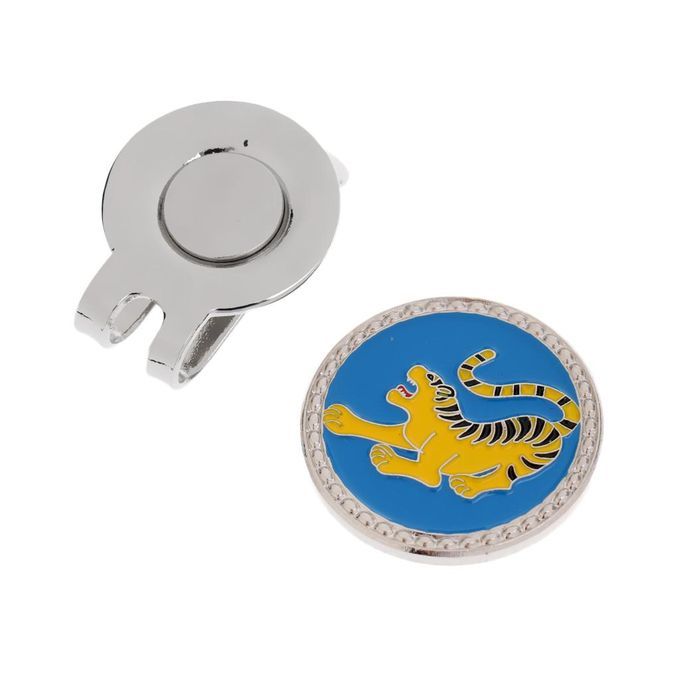 Portable Mini Chinese Zodiac Magnetic Golf Hat Clip With Ball Tiger