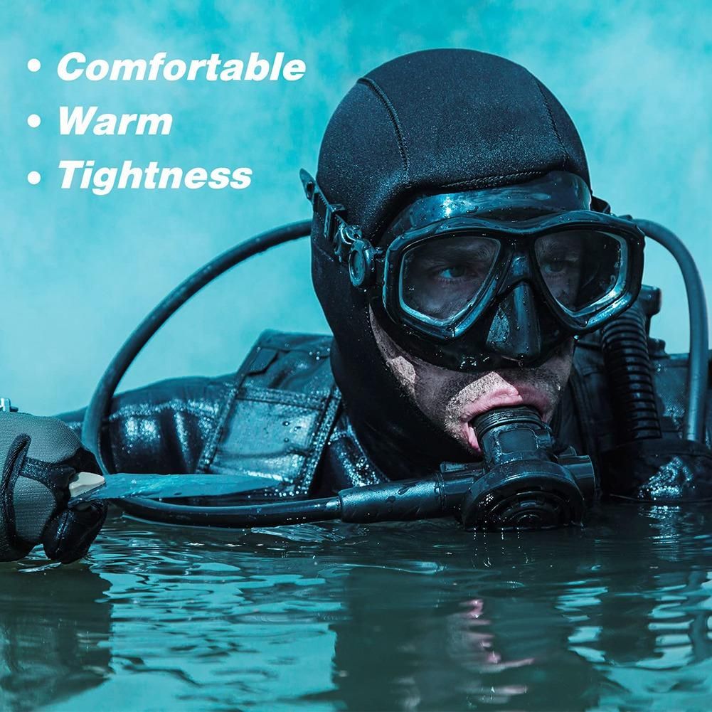 Wetsuit Hood Cap Scuba Diving Cap with Chin Straps Surf 2.5