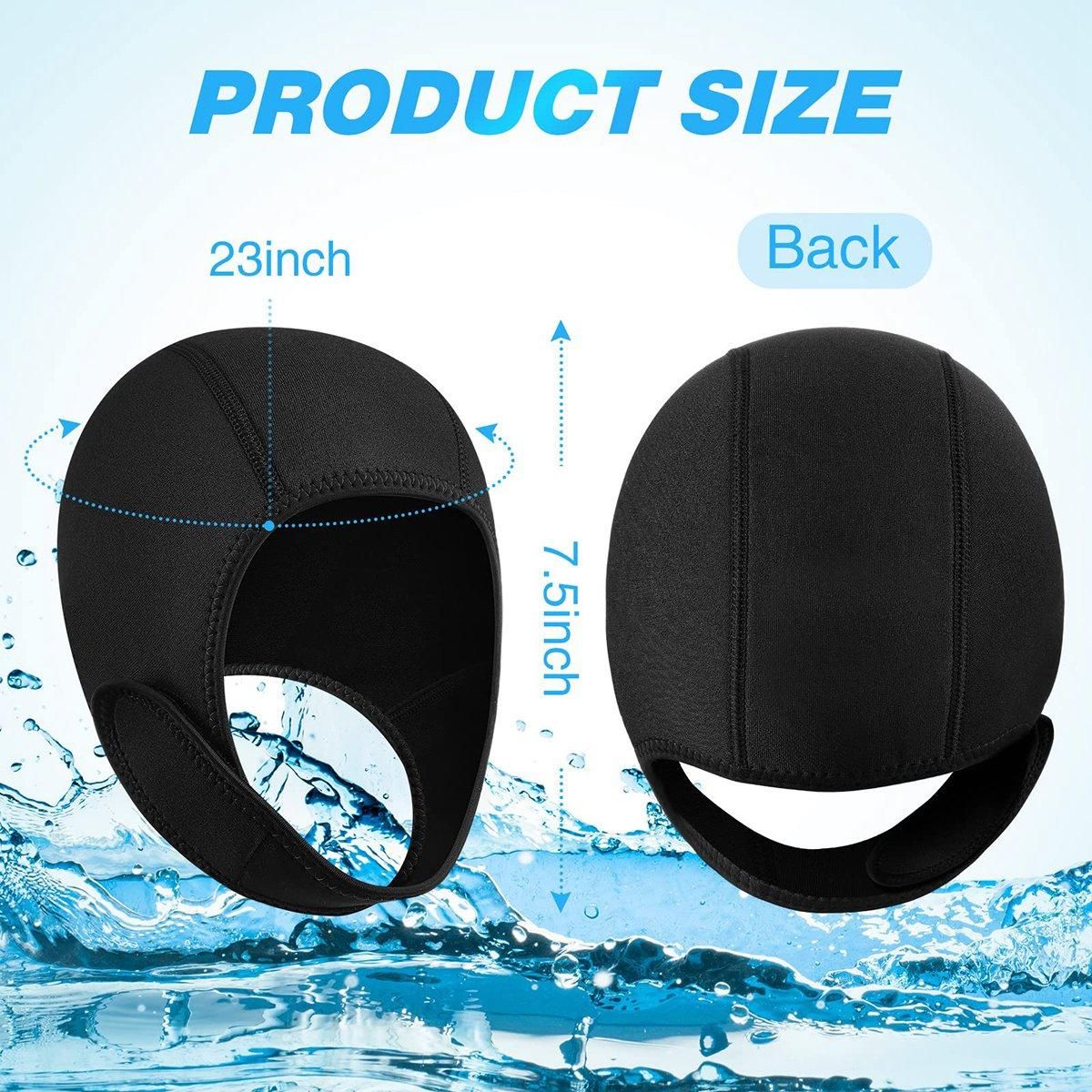 Wetsuit Hood Cap Scuba Diving Cap with Chin Straps Surf 2.5