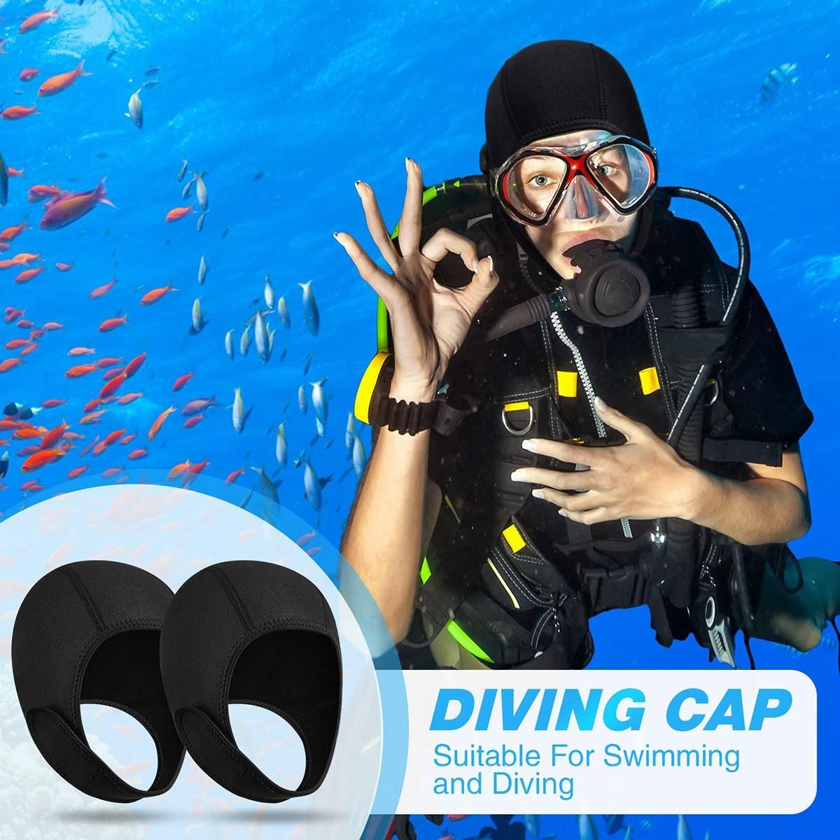 Wetsuit Hood Cap Scuba Diving Cap with Chin Straps Surf 2.5