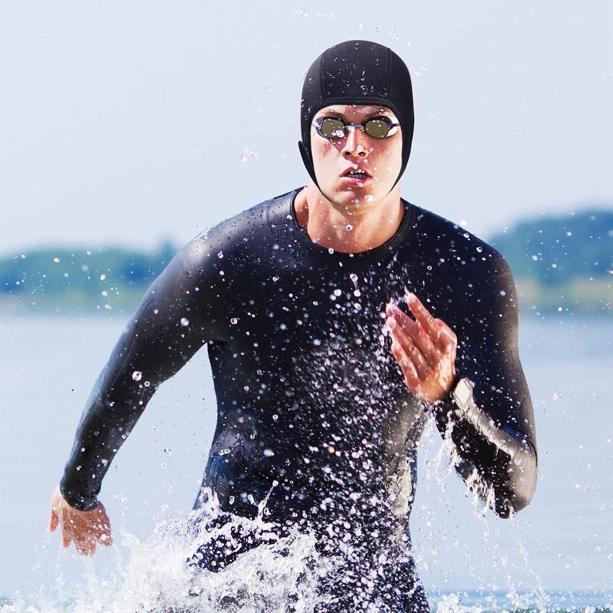 Wetsuit Hood Cap Scuba Diving Cap with Chin Straps Surf 2.5