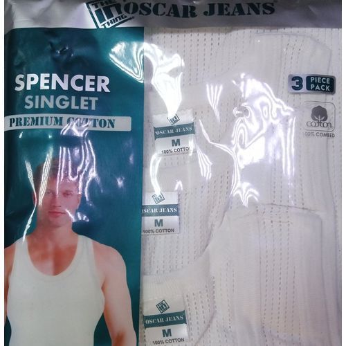 Jeans Premium 3-in-1 Men's White Singlet